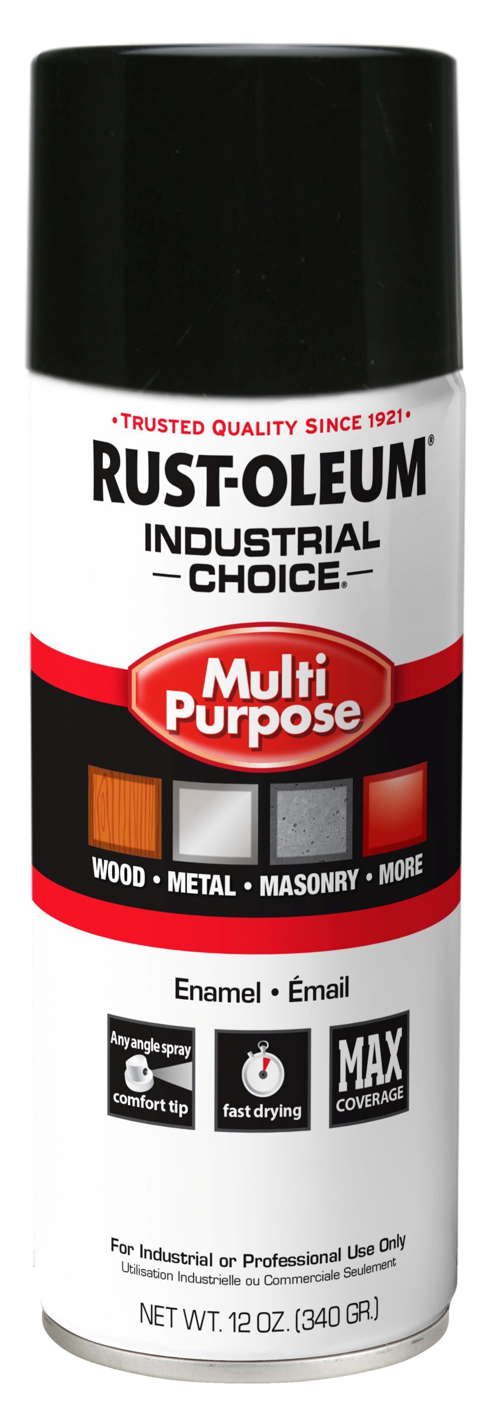 Rust-Oleum&reg; Industrial Choice Enamel Aerosol - Glossy Black - Q1